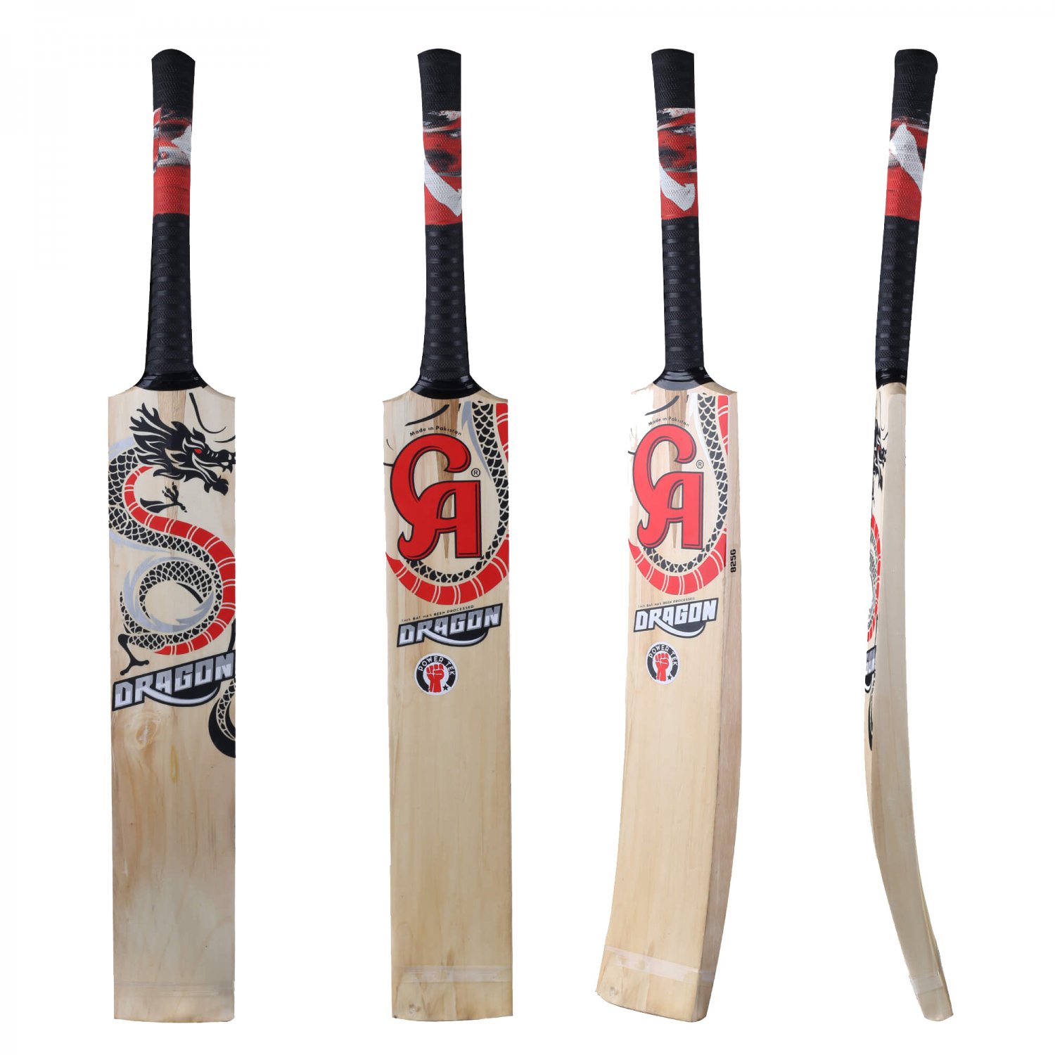 DRAGON POWERTEK CRICKET BAT KASHMIR WILLOW WOOD CANE HANDLE PREMIUM