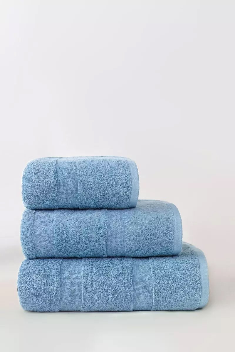SKY BLUE 100 COTTON SOFT TOWELS HIGH QUALITY HAND TOWEL BATH TOWEL