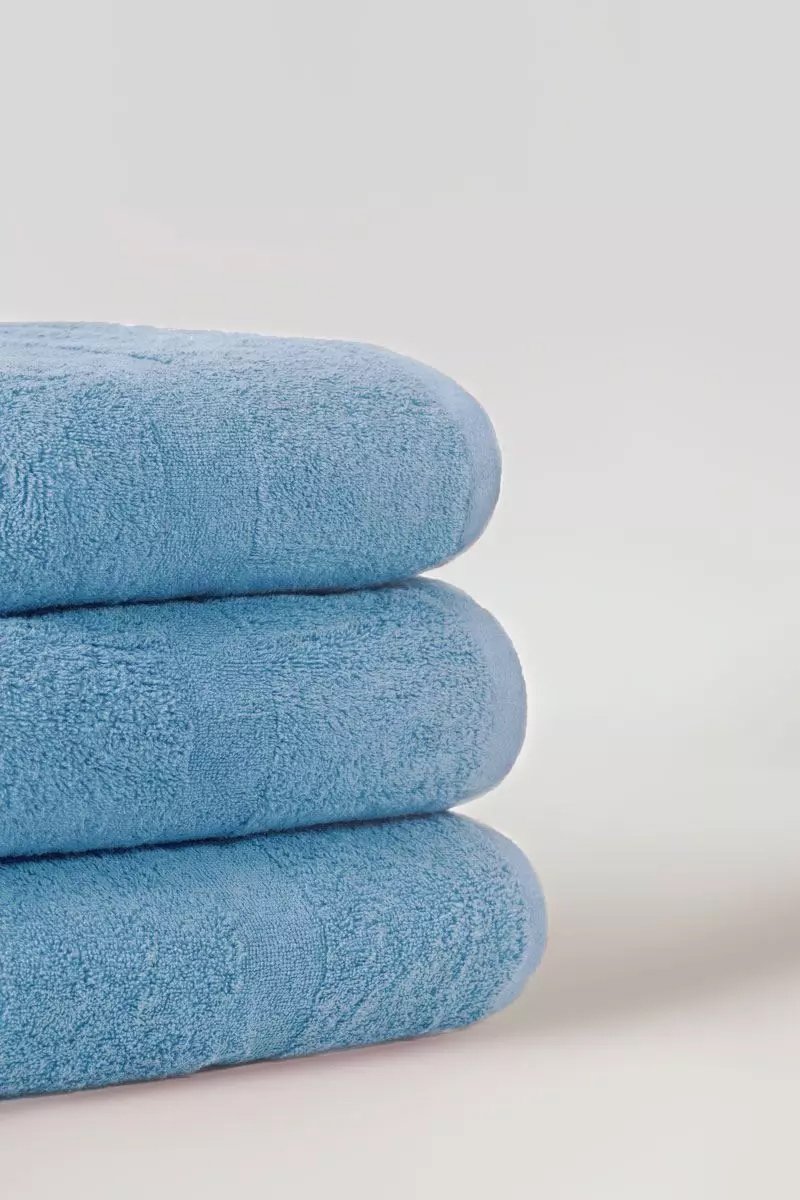 SKY BLUE 100 COTTON SOFT TOWELS HIGH QUALITY HAND TOWEL BATH TOWEL