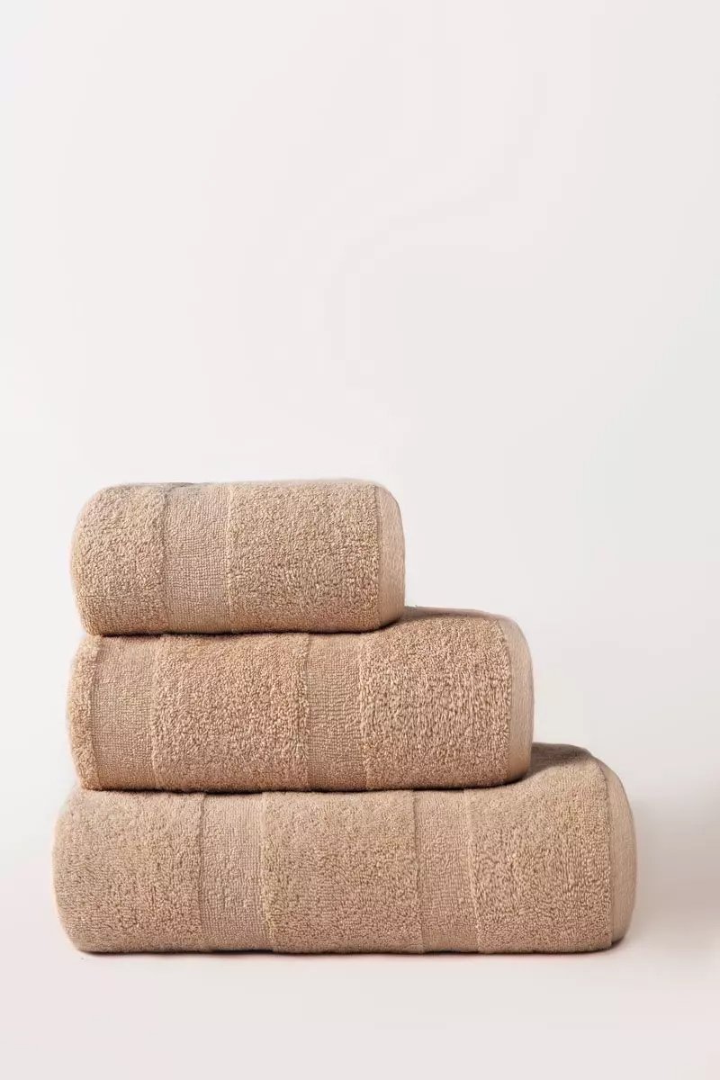 ALMOND COMBED TOWEL PLAIN 100 COTTON SOFT TOWELS HIGH QUALITY HAND