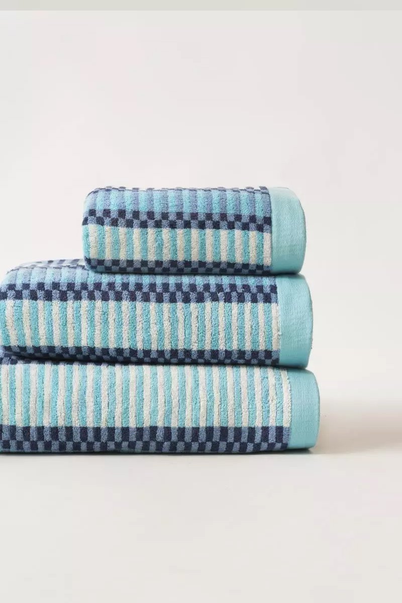 BLUE AND LIGHT BLUE JACQUARD TOWEL 100% COTTON TOWELS HIGH QUALITY HAND ...