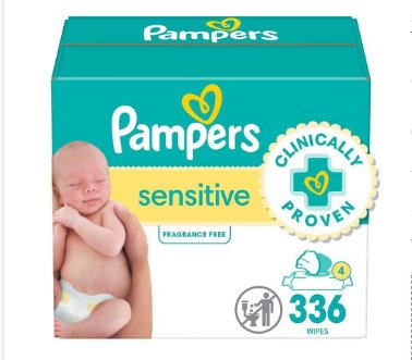 Pampers Sensitive Baby Wipes, 366, 84 ea, 4 pack