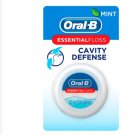 Oral-B EssentialFloss Dental Floss, Cavity Defense, Waxed Mint, 54.0 yd