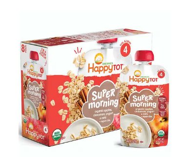 Happy Tots Organics Stage 4 Baby Food Pouches, 4.0 oz