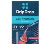 DripDrop Fast Hydration Electrolyte Drink Mix Watermelon, 0.35 oz, 8 pack