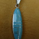 Genuine Turquoise and Sterling Silver Pendant