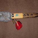 Native American Fur Leather Ceremonial Short Peace Pipe