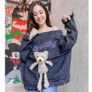 Denim Jacket with doll street art