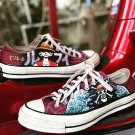 Hand Painted One Piece Luffy Pettren Tie Sneakers