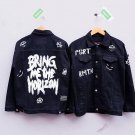 Hand painted bring me the horizon in denim jacket