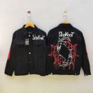 Hand painted slipknot in denim jacket punk rock band street art Hand painted slipknot in denim jacket punk rock band street art