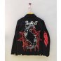 Hand painted slipknot in denim jacket punk rock band street art