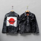 shinto shrine Torii in denim jacket japanese design