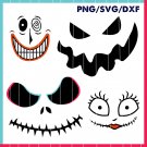 4 face Jack and Sally Face Svg file, Nightmare Before Christmas