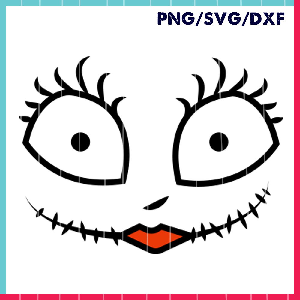 4 face Jack and Sally Face Svg file, Nightmare Before Christmas