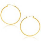 14k yellow gold hoops