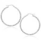 10k white gold hoops