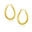 14k yellow gold hoops