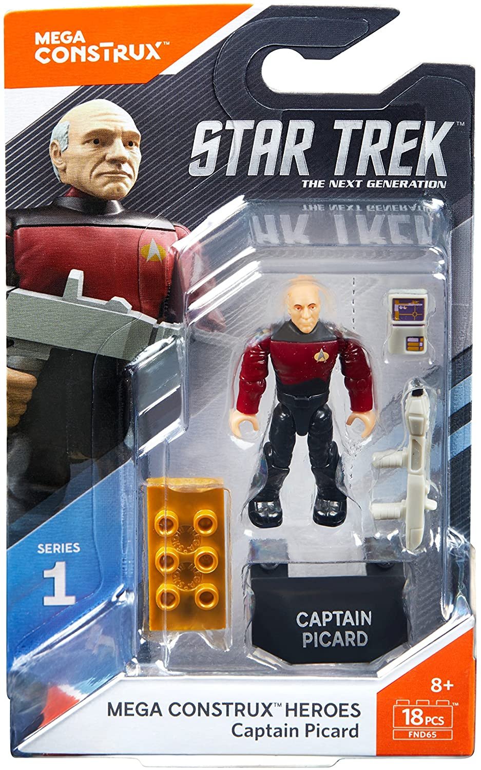 MEGA CONSTRUX STAR TREK CAPTAIN PICARD FND65 - SHIPS WORLDWIDE