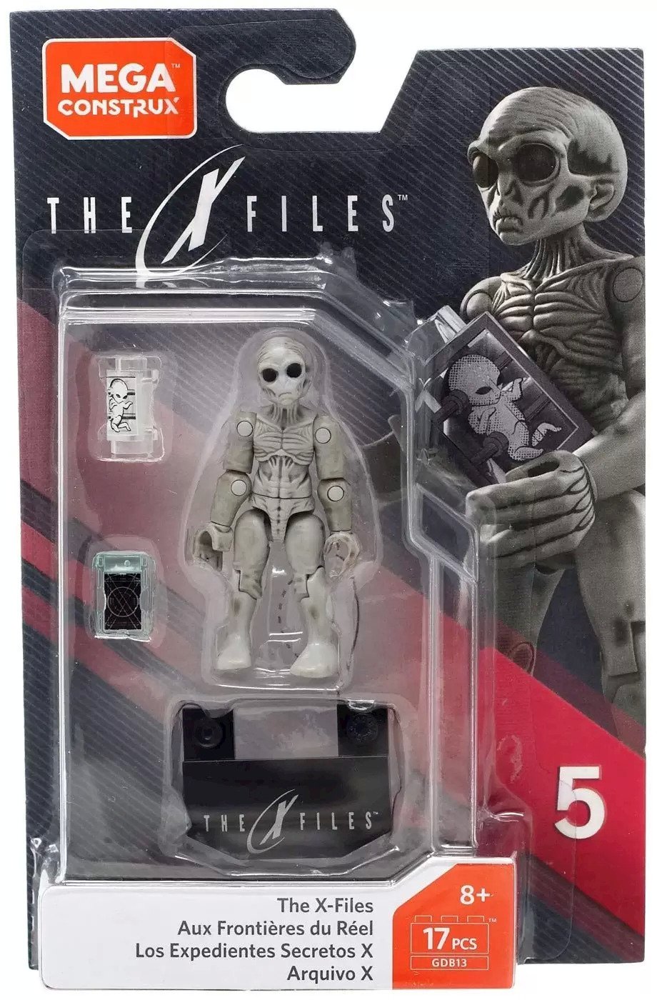 MEGA CONSTRUX X-FILES GREY ALIEN GDB13 - SHIPS WORLDWIDE