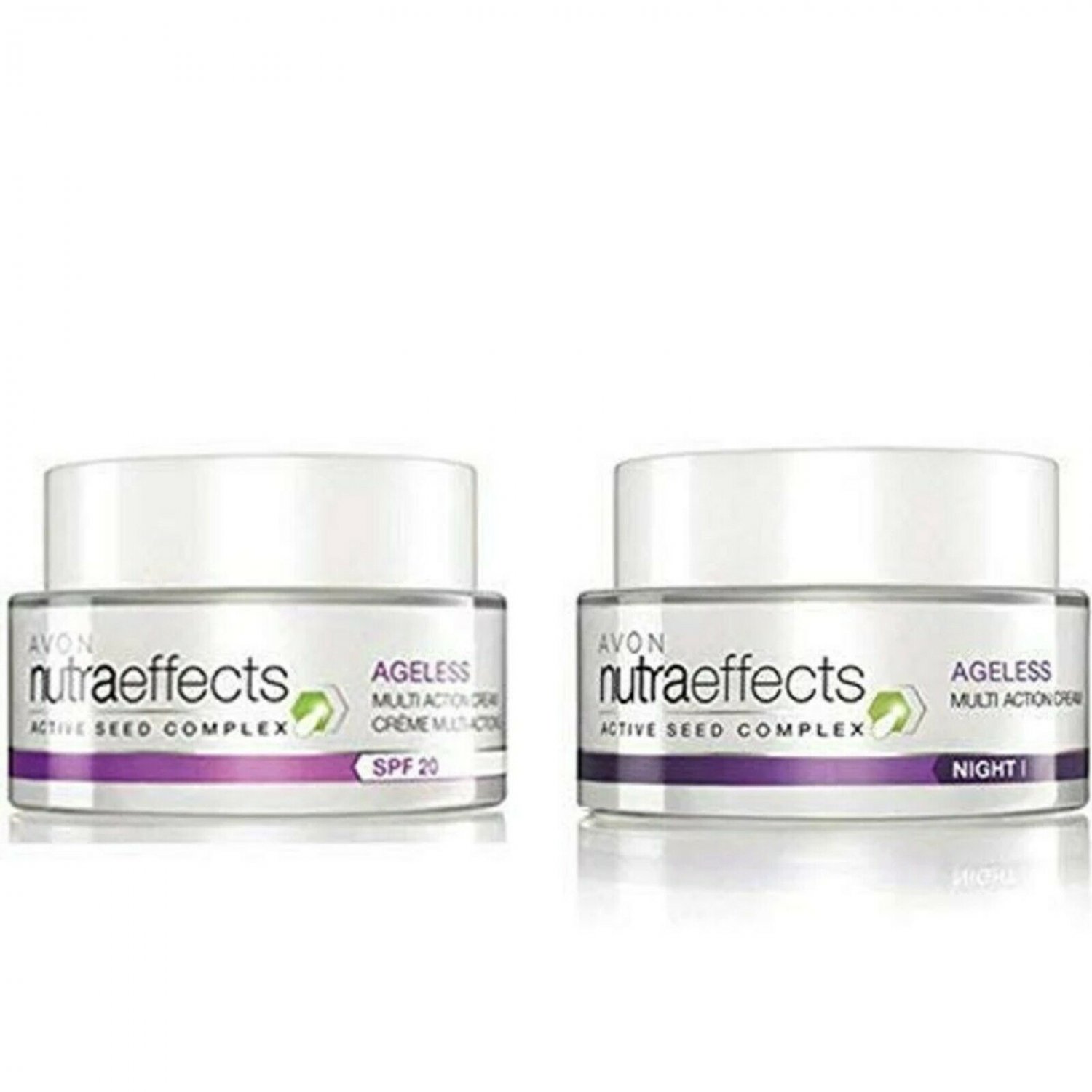 Avon Nutraeffects Ageless Multi-Action Day SPF 20 & Night Cream, 50gm Each