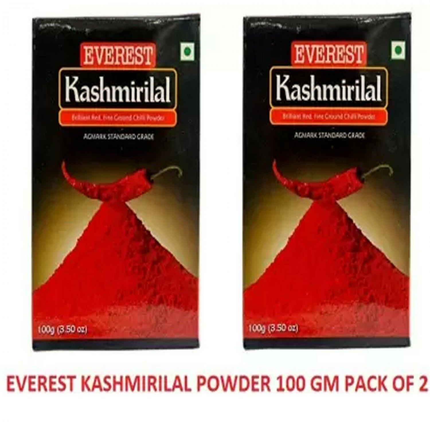 Indian Brilliant Kashmirilal Red Chilli Spices Masala Powder, Combo Pack x 100g