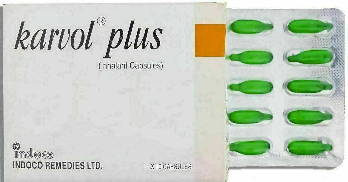 Karvol Plus Capsules for Cold Cough Inhalant Clear Congestion