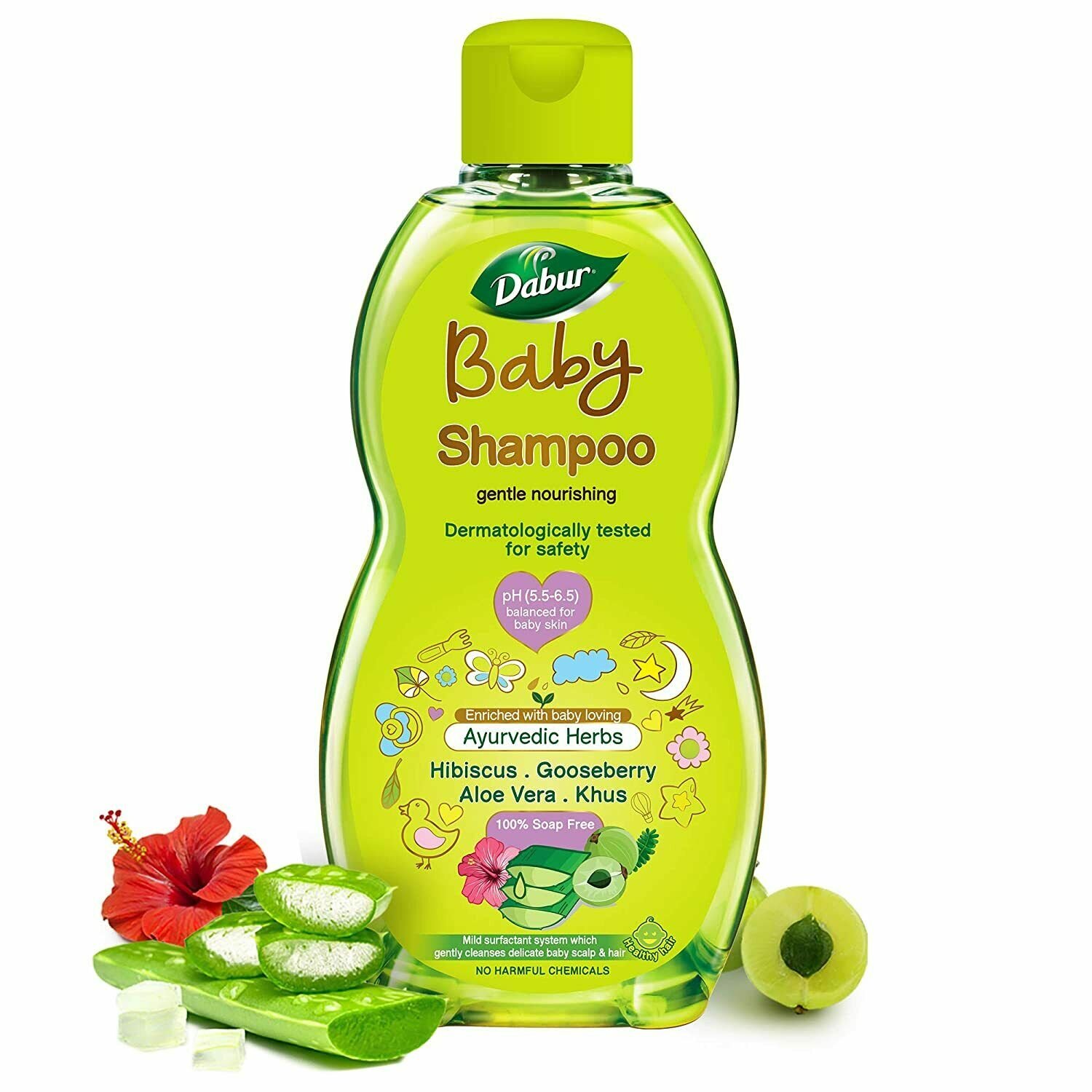 Dabur Baby Shampoo Enriched With Ayurvedic Herbs,Tear Free+100% Soap Free, 200ml