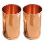 300ml Pure Copper Great Drinking Water Glass Tumbler Cup,Yoga Ayurveda- Set Of 2