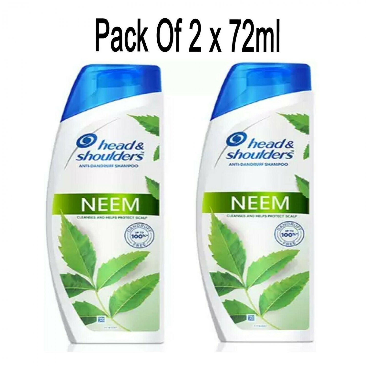 Head & Shoulders Neem Anti Dandruff Shampoo, With Goodness Of Neam Leaf, 72ML X 2