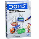DOMS Multicolor Anti-Rust, Smooth & Fine Extra Long Pencil Sharpener, Pack of 20