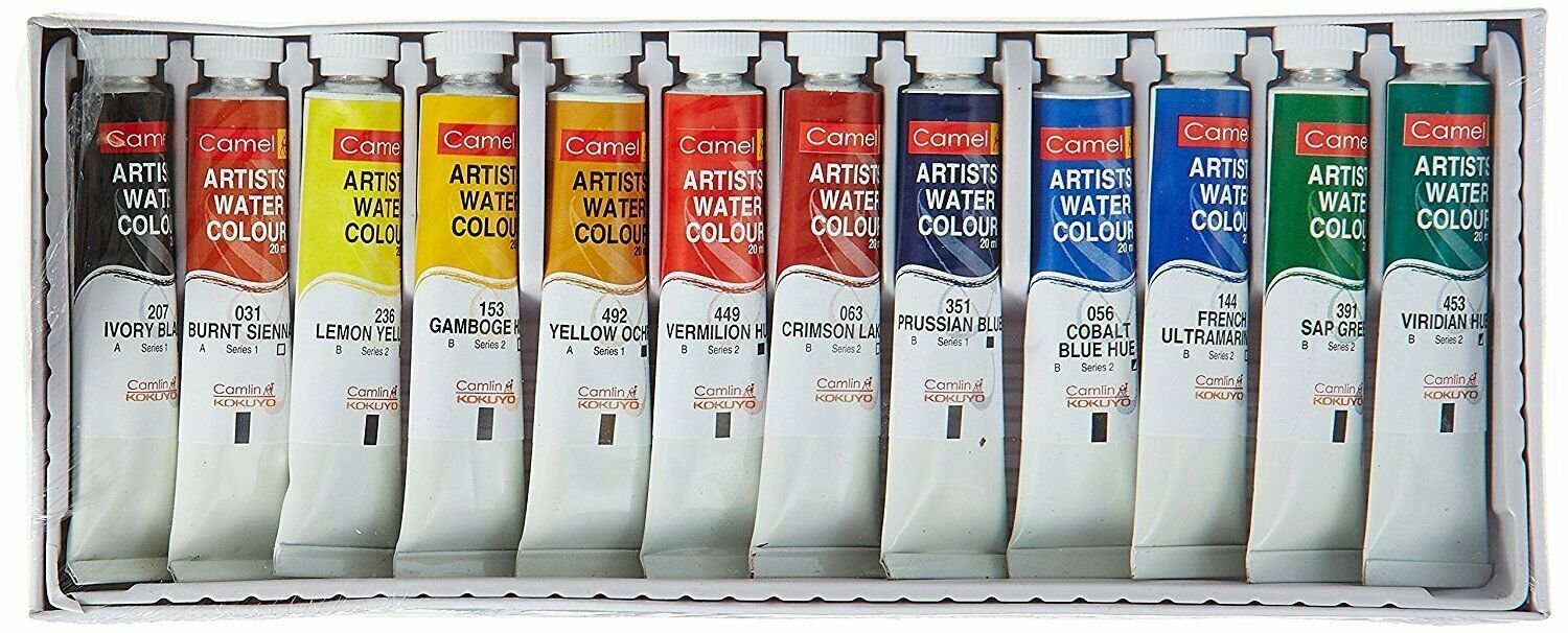 Camel Artist's Water Color-12 Shades, 20ml