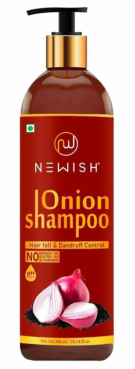 New Red Onion Shampoo, For Hair Regrowth and Hair Fall Control, 200ml