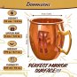 100% Copper Drinking Glass Mug Cup With Brass Handle, Pack Of 1 x 480ml