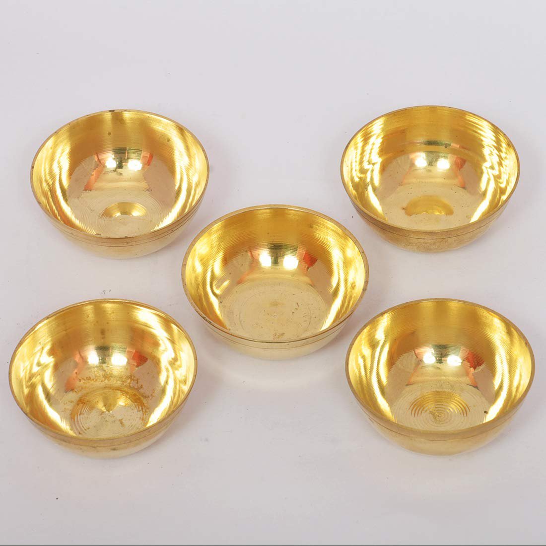 100% Pure Handmade Small Solid Brass Bowl, Set Of 5