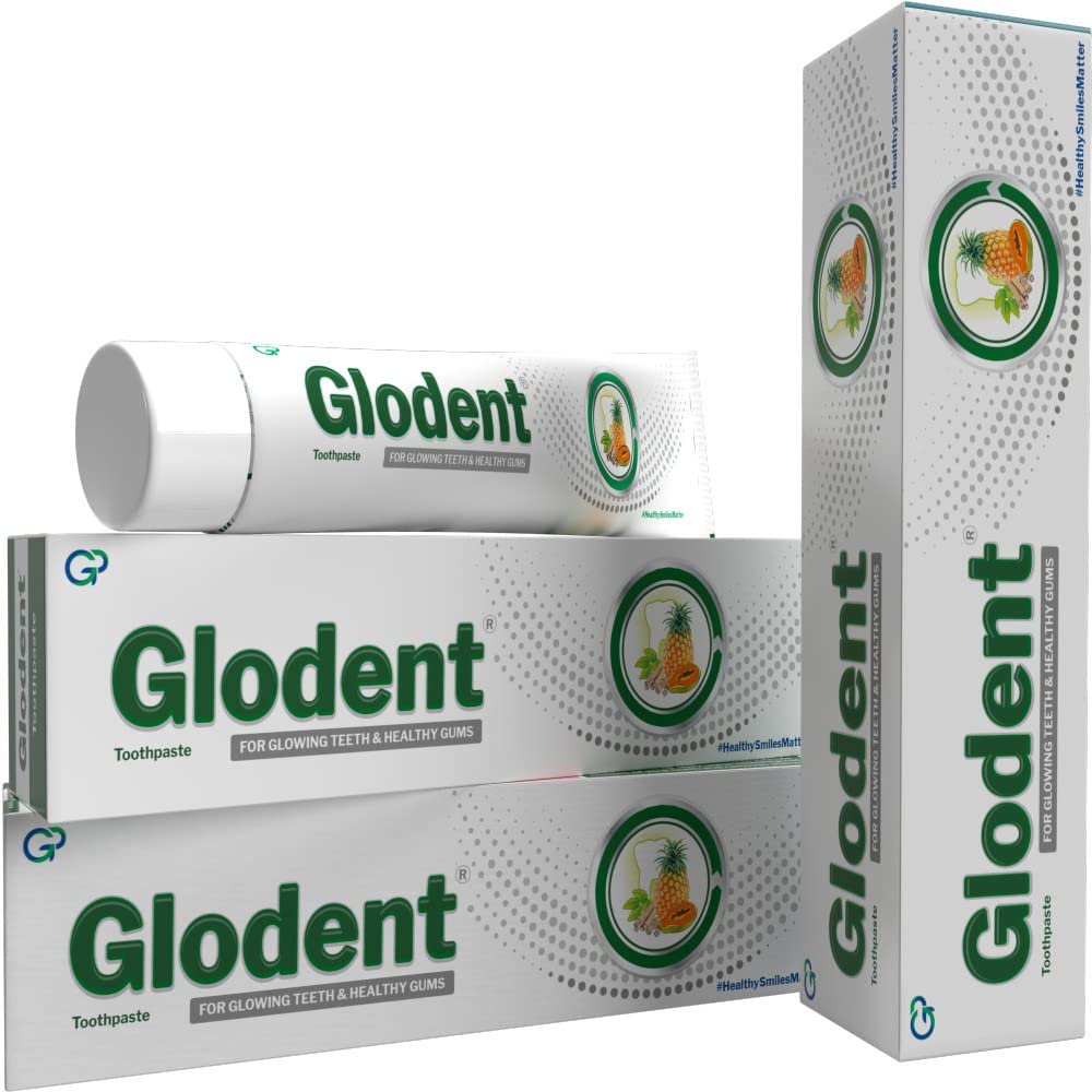 Glodent Teeth Plaque & Stain Removal Whitening Toothpaste 70g x