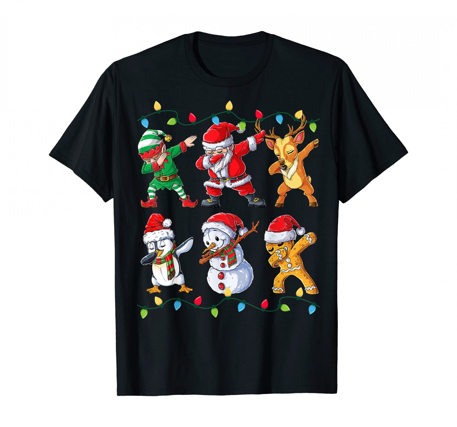 Dabbing Santa Elf Friends Christmas Kids Boys Men Xmas Gifts T ShirtTee ...