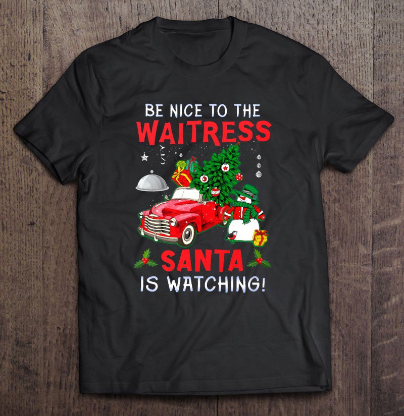 santa's favorite waitress shirt