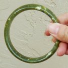 Grade A Rare Large Flat Glittering Natural Jade Bangle Bracelet 65mm/2.56" #005