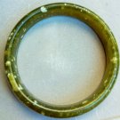 Very Rare Large Flat Green Glittering Jade Bangle Bracelet 65mm/2.56"