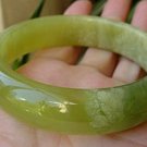 Very Rare Large Flat Glittering Jade Bangle Bracelet 63mm/2.48" Natural