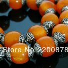 Wholesale 10 Nepal Big 20X18mm 925 Sterling Silver Repousse Beeswax Amber Beads