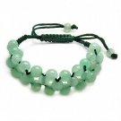 Hand-knotted 3 Light Green Jade Beaded Chain Bracelet - Great for kid