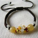 Cute Adjustable Hand-Knotted Silk Knots Jade Beaded Ball Bracelet -Great 4 kids!