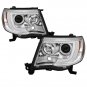 Toyota Tacoma 05-11 Version 2 Projector Headlights - Light Bar DRL - Chrome