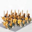 10pcs Cavalry Minifigure (L) Brick Soldiers Horseman 10 pieces