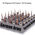 24pcs/lot WW2,WW1 Figurine Figures Military Soldiers Building Blocks Germany Russia USA  Bricks Toys