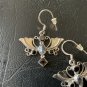 925 Silver Angel Wings Dangle Earrings Amethyst