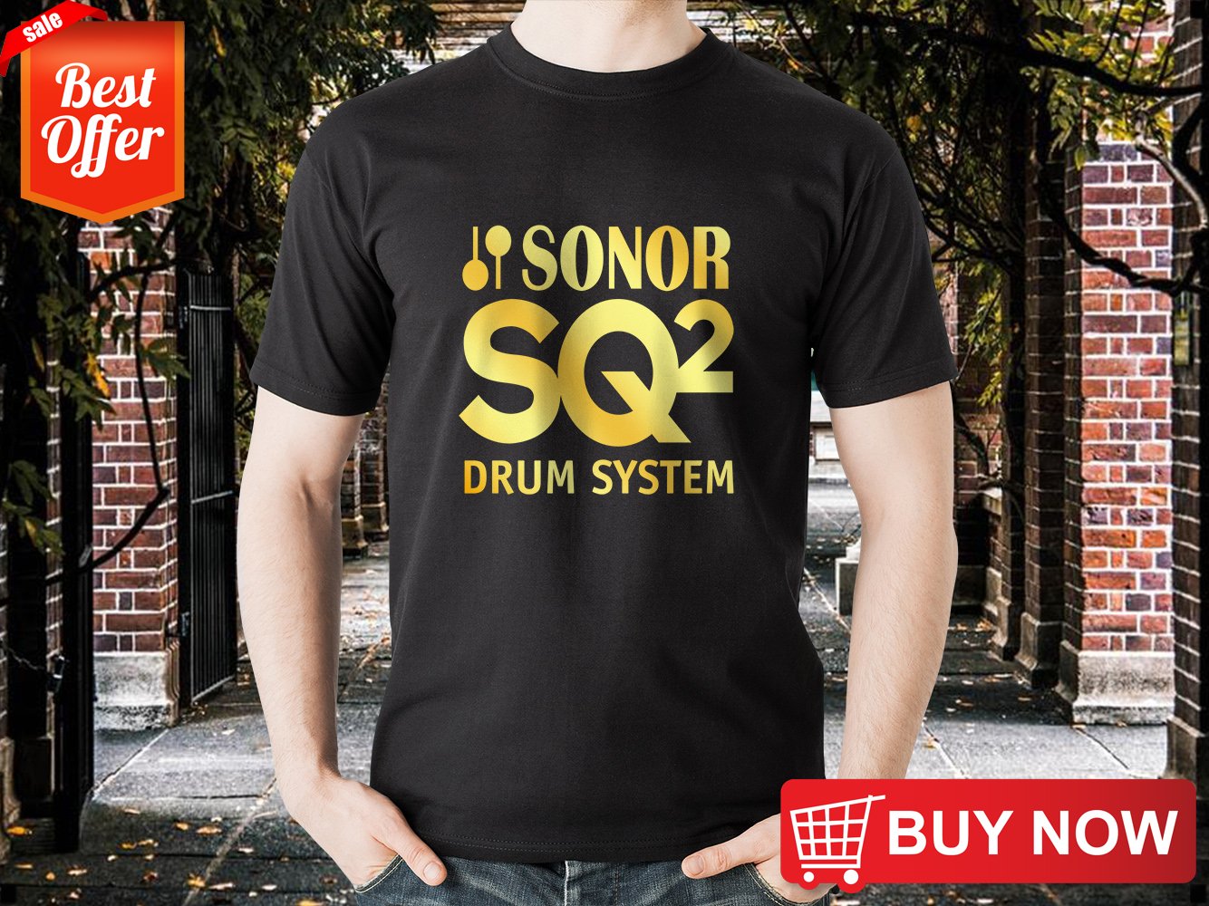 Sonor SQ2 Drums Logo Gildan T Shirt S-2XL