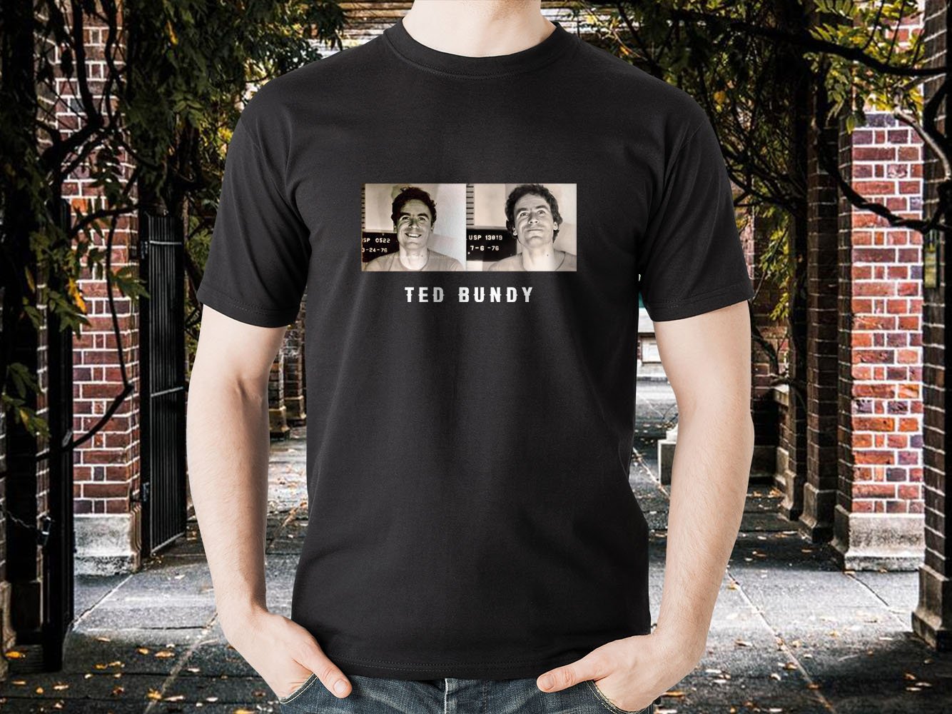 Hot Rare Ted Bundy Mugshot Gildan T Shirt S 2xl 